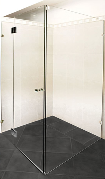 Frameless shower screen installed in a modern Canterbury-Bankstown bathroom by Ezy Glide