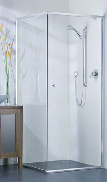 Semi-frameless shower screen installation in a modern Canterbury-Bankstown bathroom by Ezy Glide